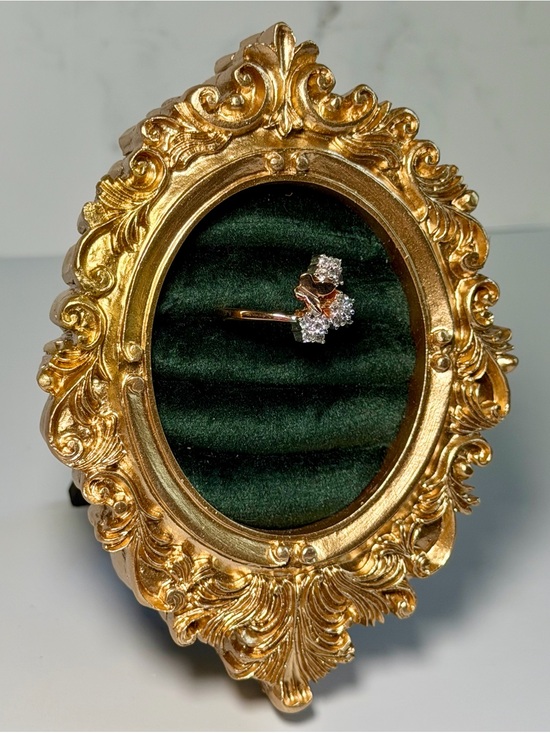 Source Unknown Jewelry - Vintage RSC Butterfly Cluster Ring Gold Tone Floral Ring Size 7.5